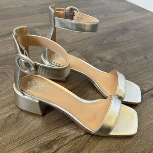 Vince Camuto Silver Ankle Strap Sandals